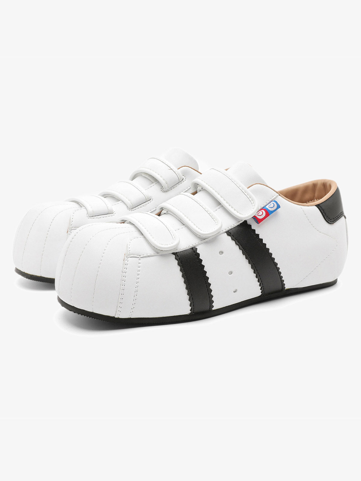 Vintage Shell Toe Velcro Strap Puffy Sneakers