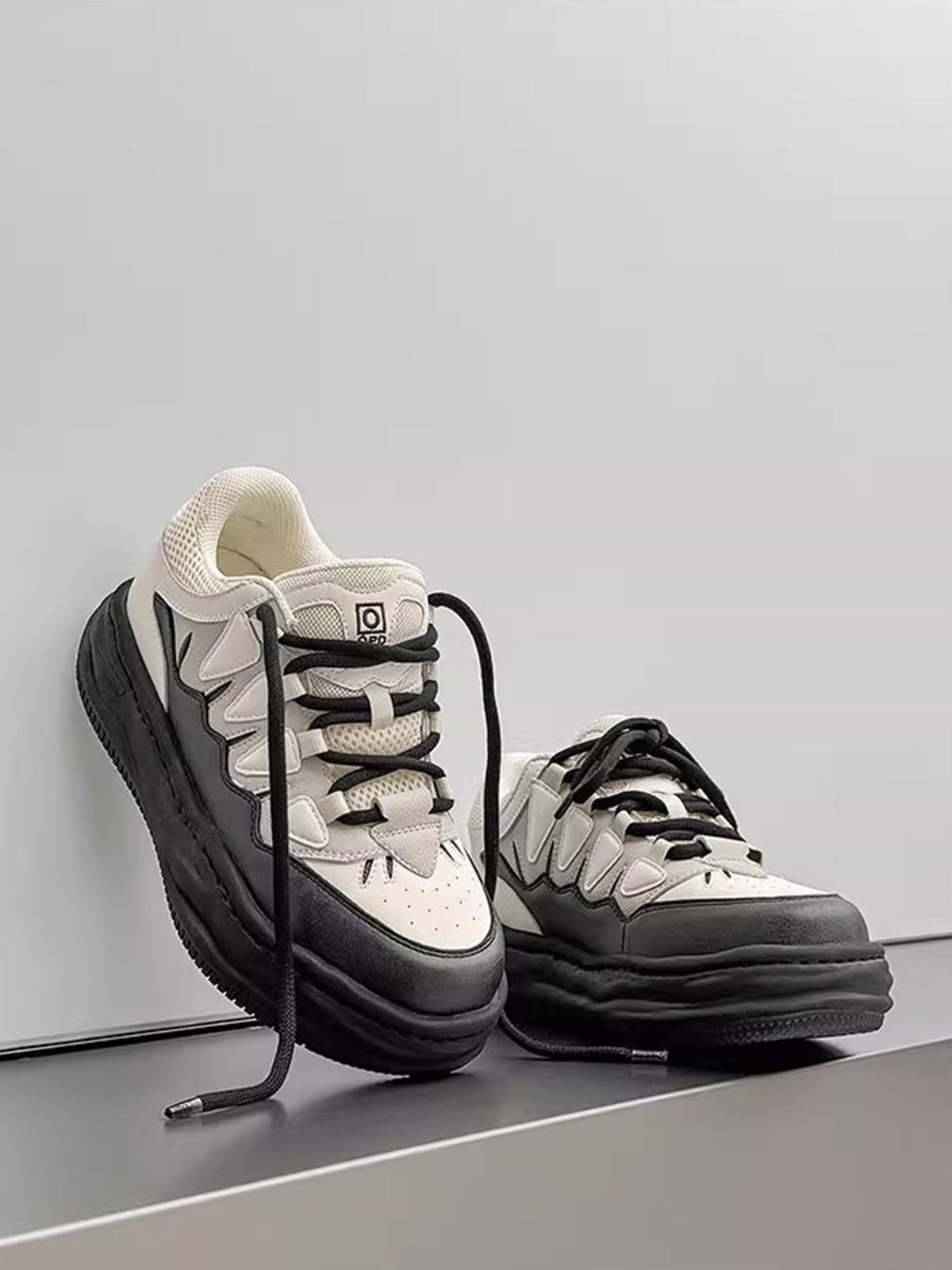 Black And White Platform Sneakers