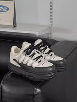 Black And White Platform Sneakers