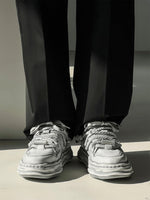 Deconstructed Distressed Chunky Street Sneakers