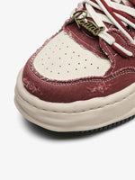 Retro Washed Denim Low Top Platform Sneakers