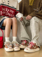 Street Chunky Velvet-Lined Canvas Sneakers