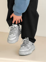 Deconstructed Distressed Chunky Street Sneakers