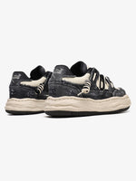 Retro Washed Denim Low Top Platform Sneakers