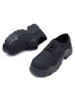 All Black Platform Shoes Streetwear