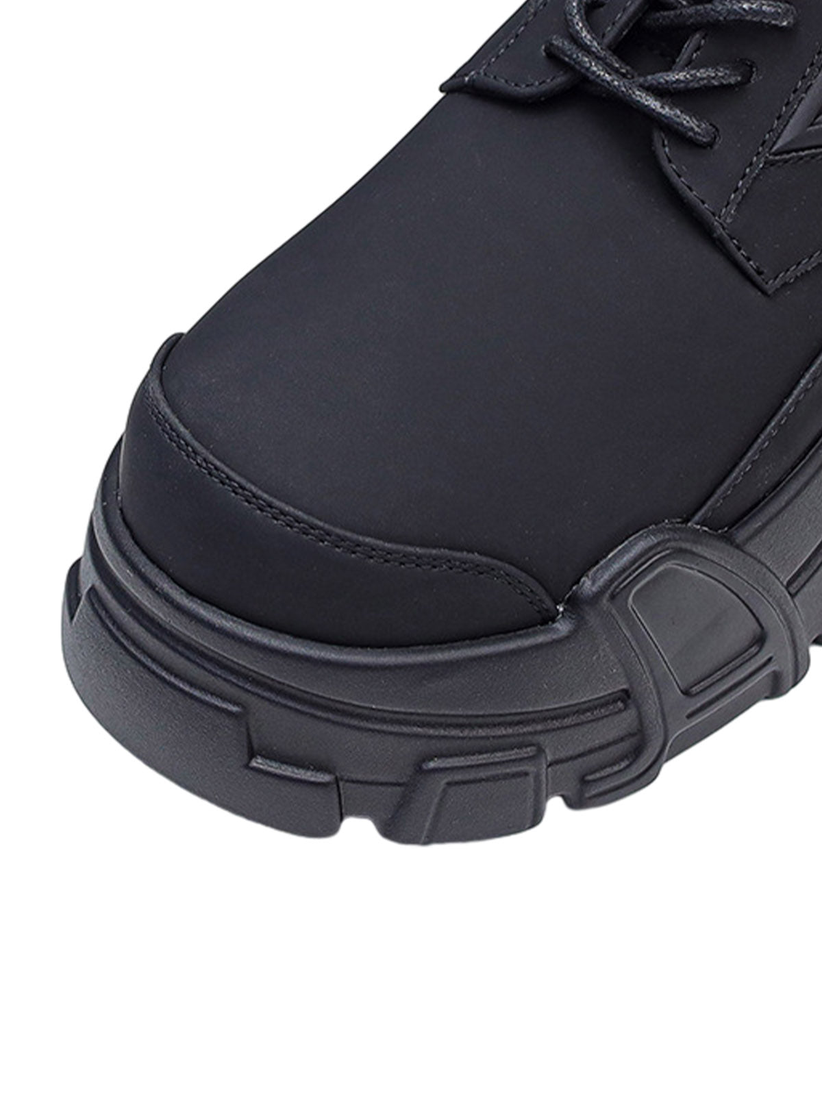 All Black Platform Shoes Streetwear