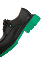 Black Square Toe Leather Shoes Streetwear