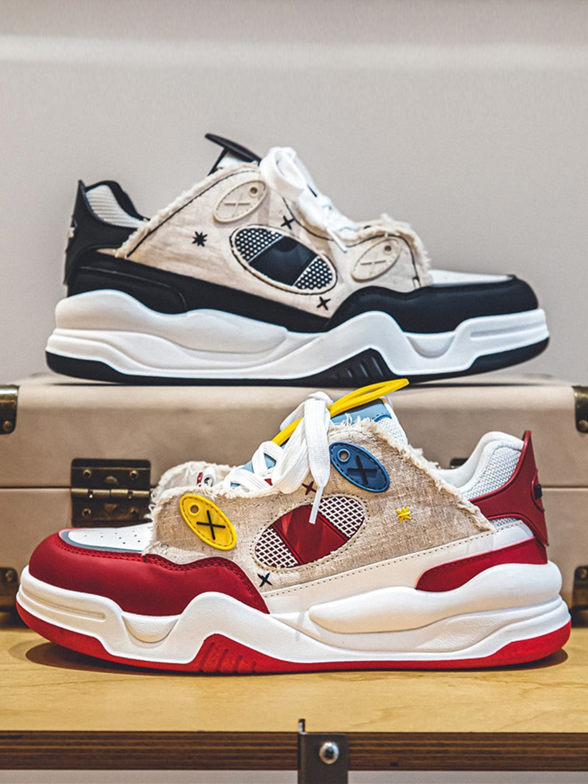 Contrast Chunky Bread Sneakers Streetwear