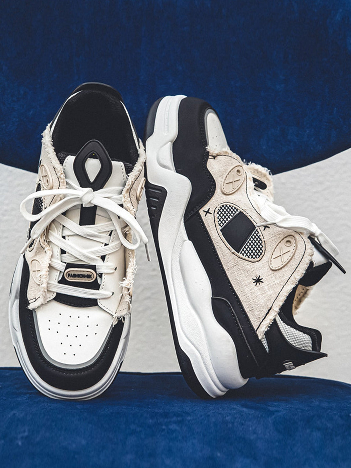 Contrast Chunky Bread Sneakers Streetwear