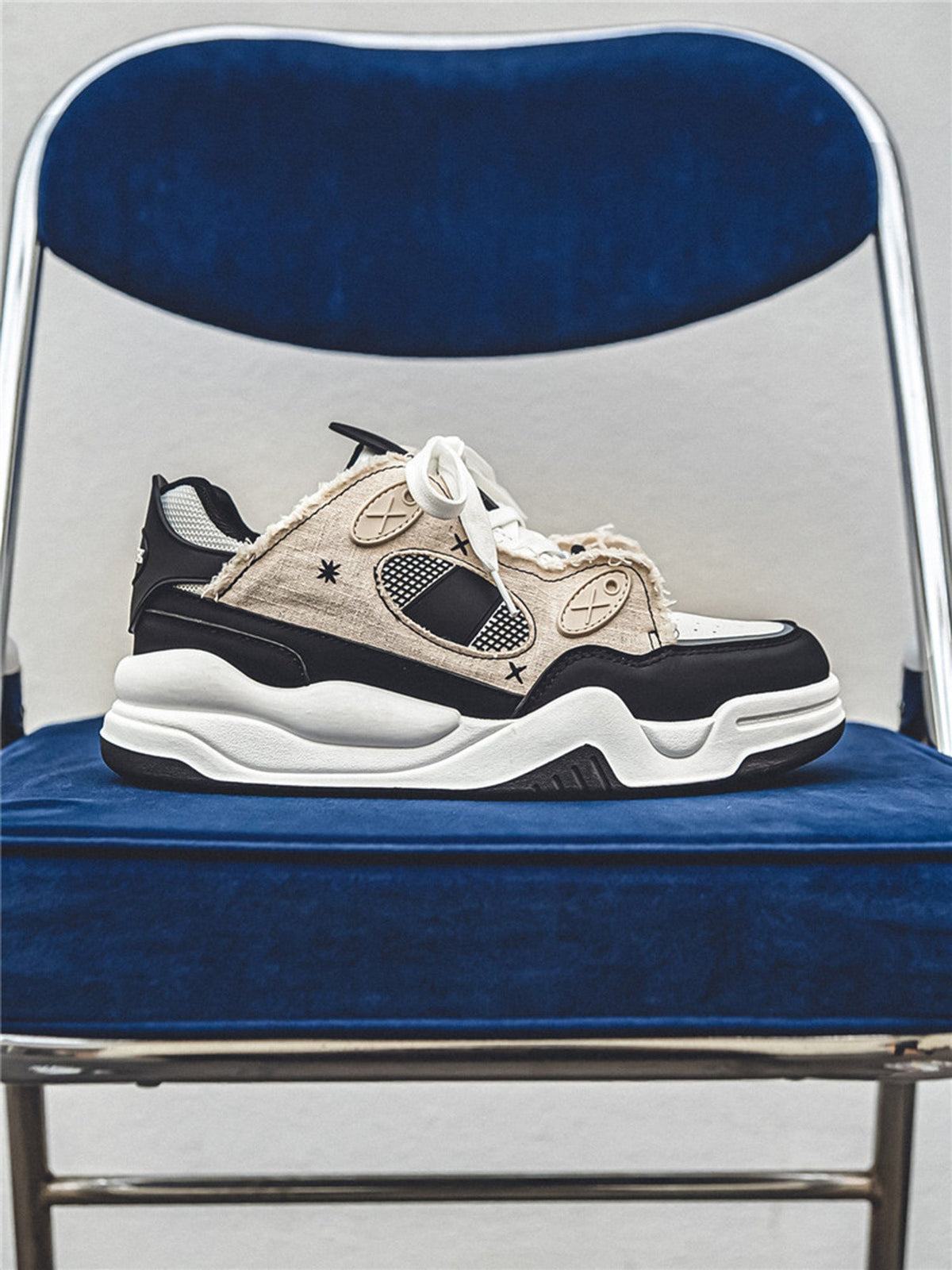 Contrast Chunky Bread Sneakers Streetwear