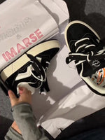 Contrast Color Reverse Covering Stitching Sneakers Streetwear