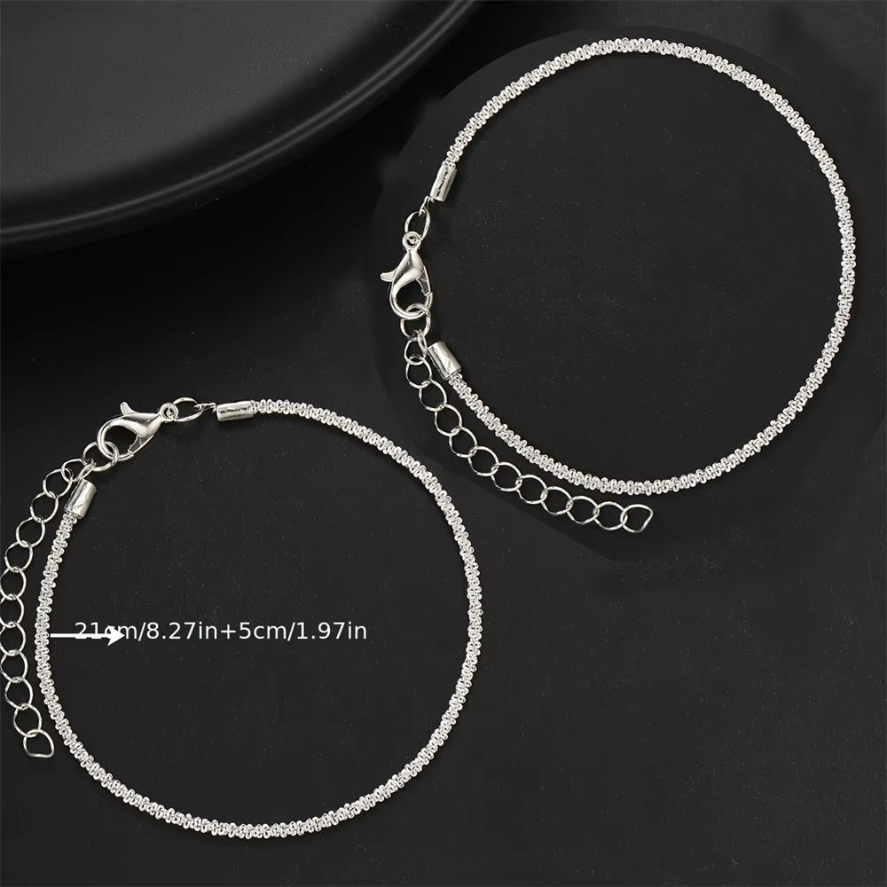 Luna Shine – Minimal Silver Anklet