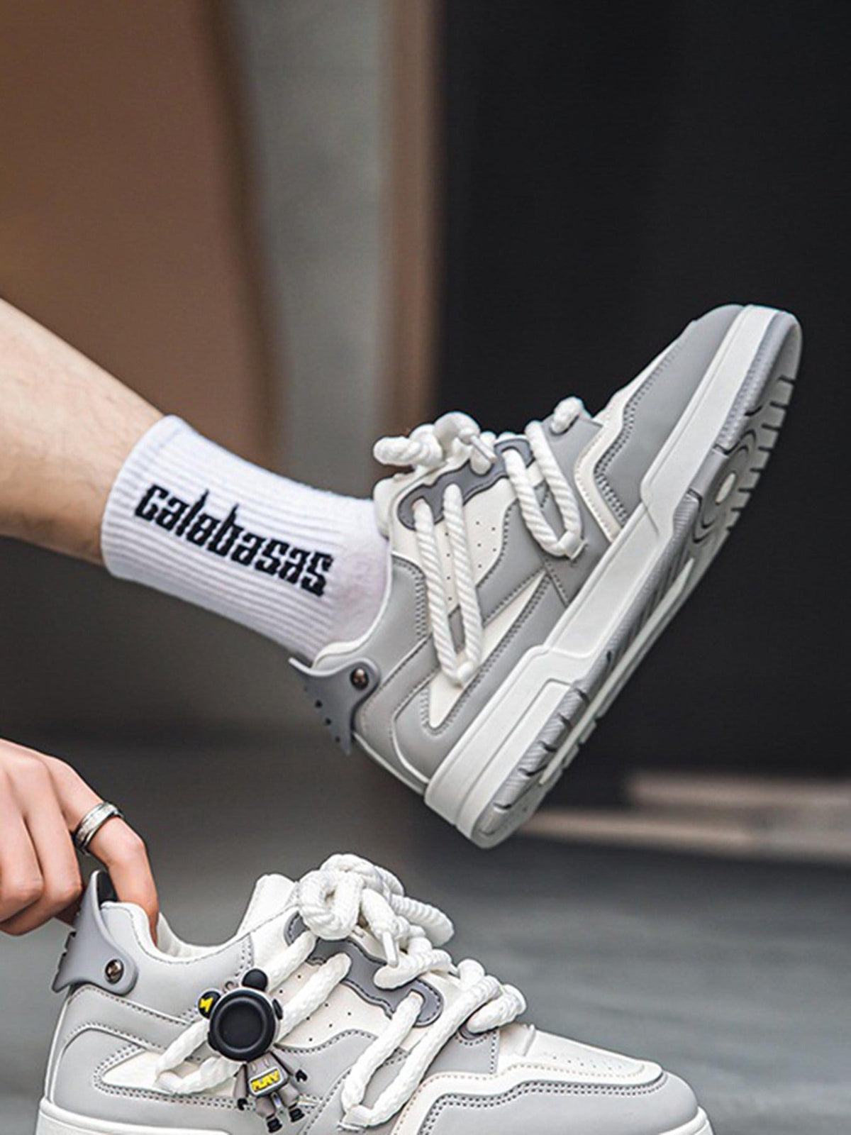 Retro Twine Dirty Braid Board Shoes Streetwear