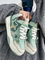 Vintage Star Sneakers Reflective Chunky Streetwear Style