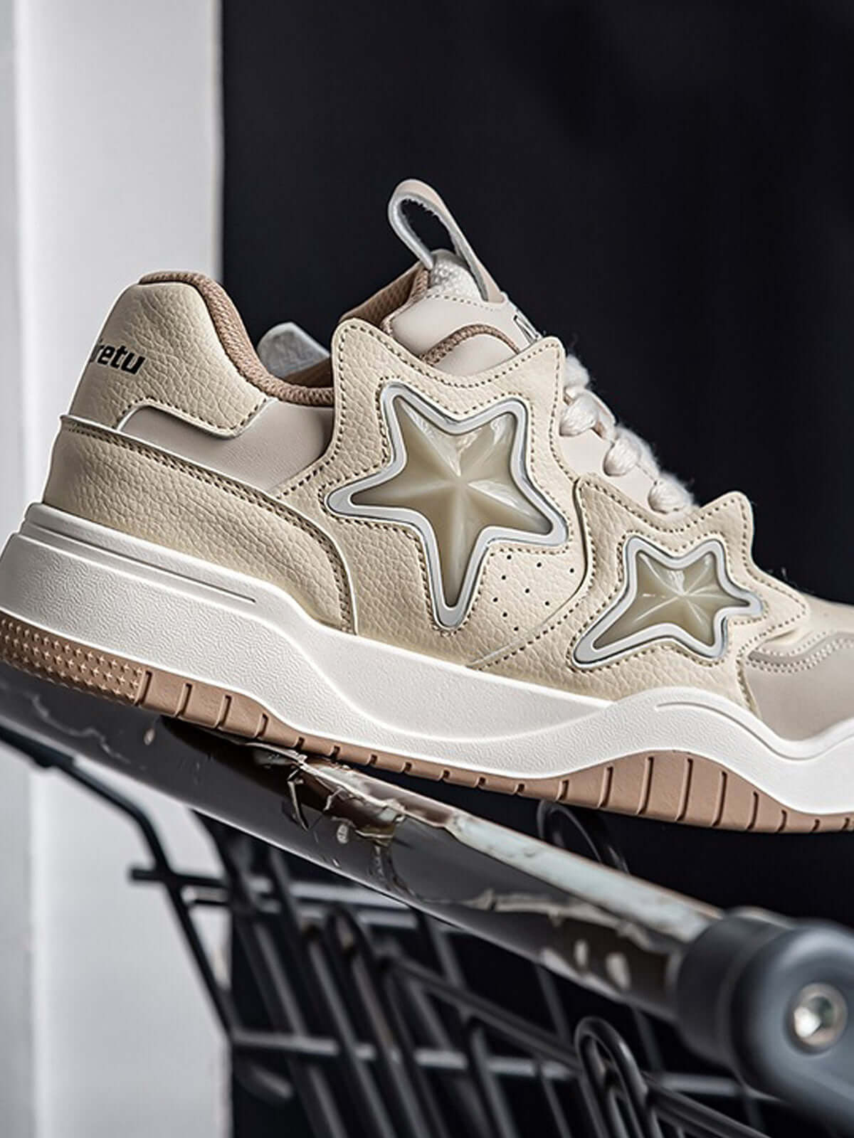 Vintage Star Sneakers Reflective Chunky Streetwear Style