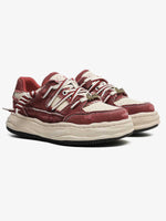 Retro Washed Denim Low Top Platform Sneakers