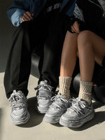 Deconstructed Distressed Chunky Street Sneakers