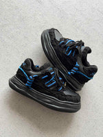 Retro Washed Denim Low Top Platform Sneakers