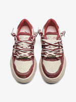 Retro Washed Denim Low Top Platform Sneakers