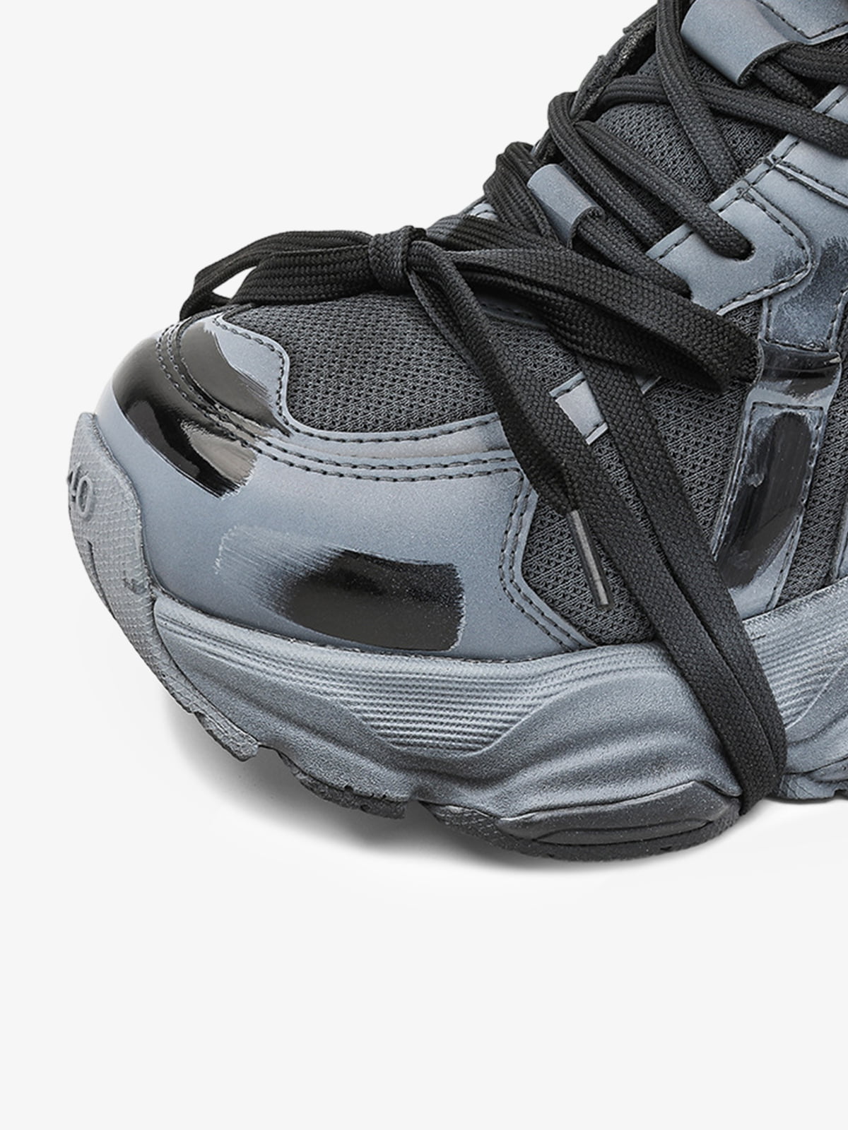 Cyberpunk Glossy Panel Techwear Chunky Sneakers