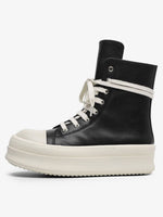 Rubber Sole High-Top Side Zipper Platform Sneakers