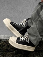 Rubber Sole High-Top Side Zipper Platform Sneakers