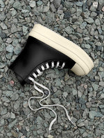 Rubber Sole High-Top Side Zipper Platform Sneakers