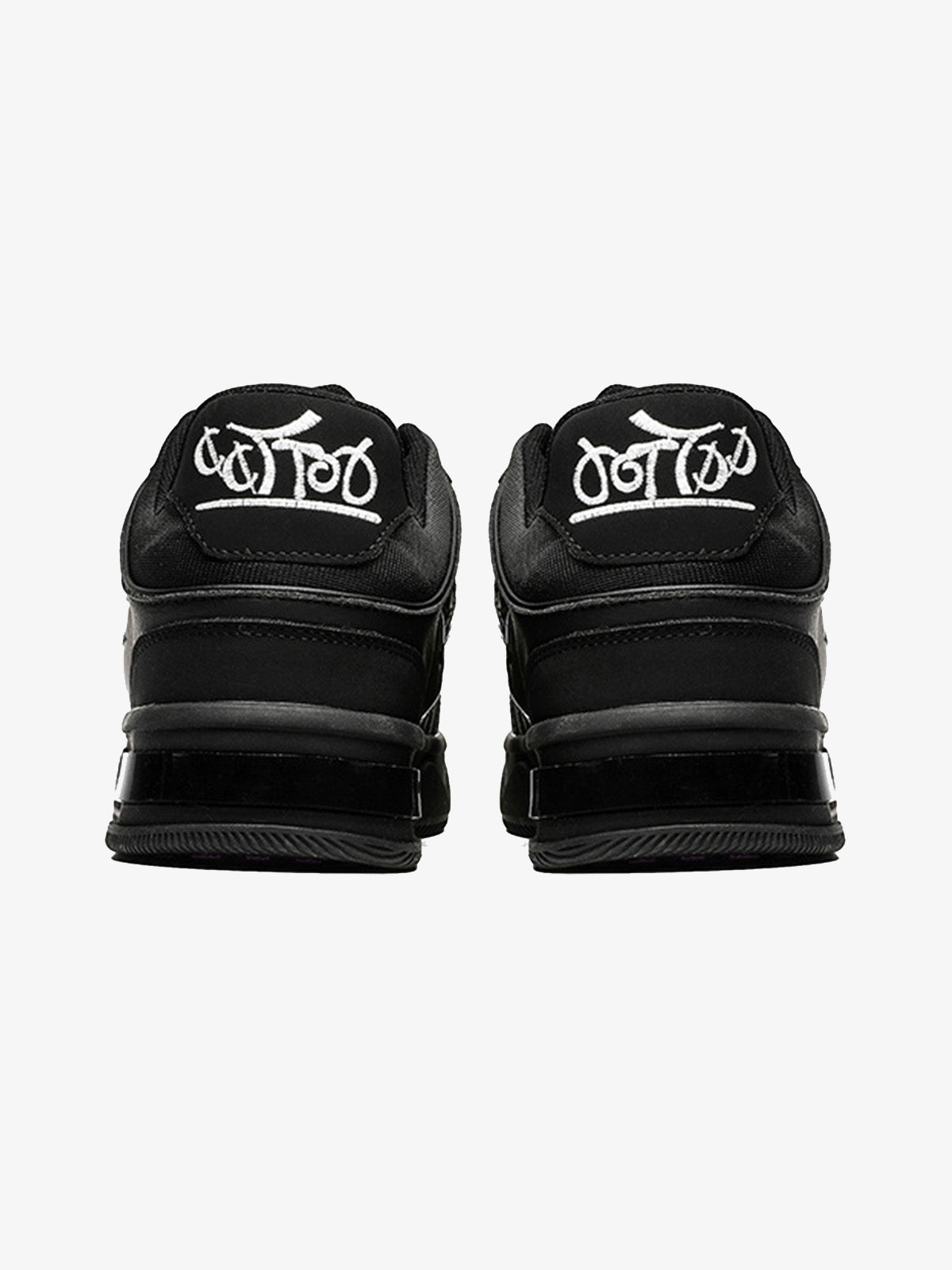 Dark Embroidered Letters Skate Shoes