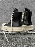 Rubber Sole High-Top Side Zipper Platform Sneakers