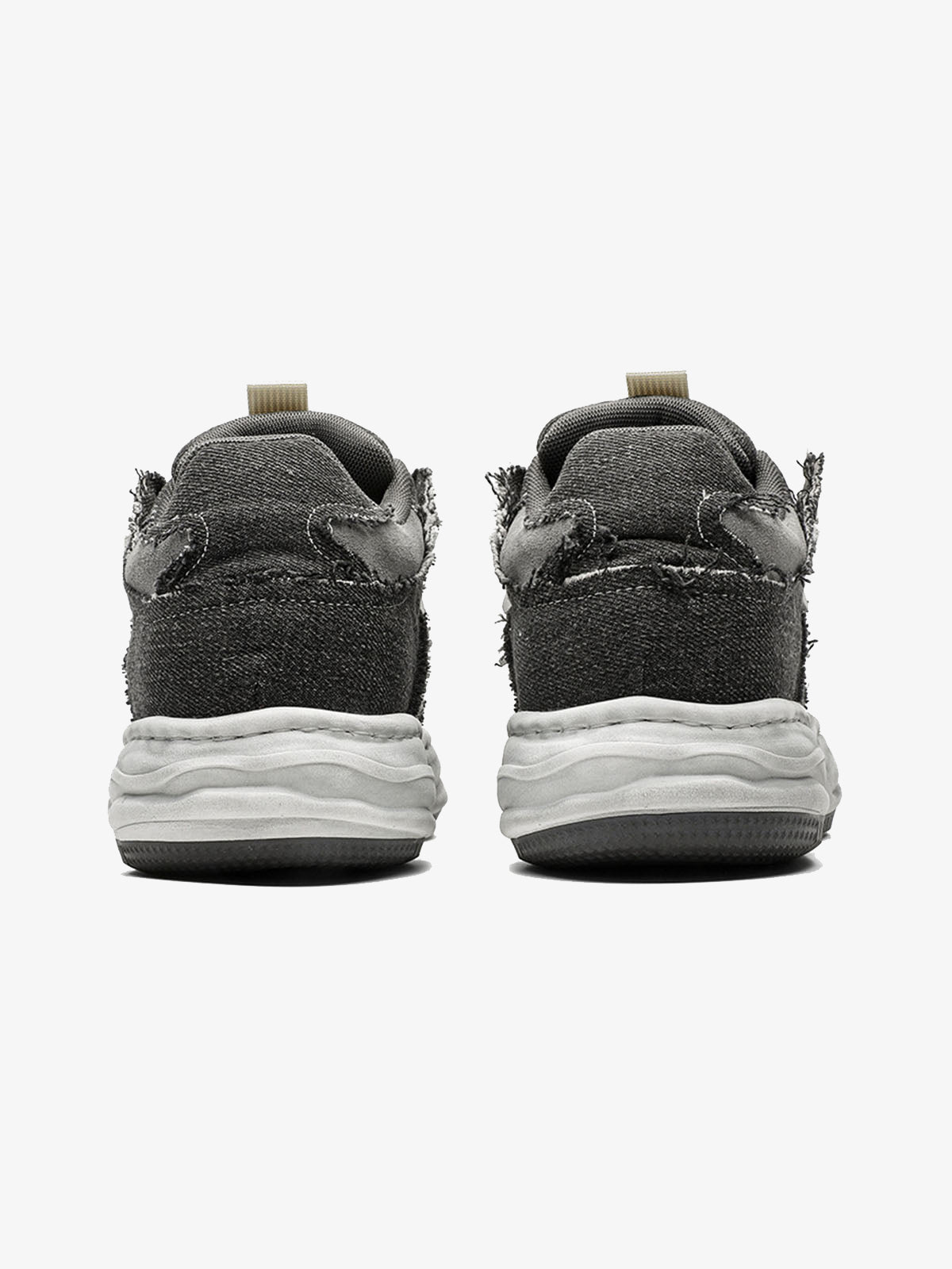 Distressed Deconstructed Split Whisker Platform Sneakers