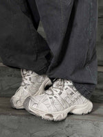 Breathable Mesh Lace-up Dirty Chunky Sneakers