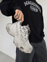 Breathable Mesh Lace-up Dirty Chunky Sneakers