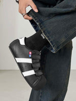 Vintage Shell Toe Velcro Strap Puffy Sneakers