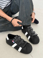 Vintage Shell Toe Velcro Strap Puffy Sneakers