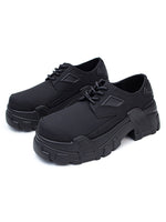 All Black Platform Shoes Streetwear