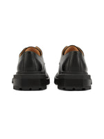 Black Square Toe Leather Shoes Streetwear