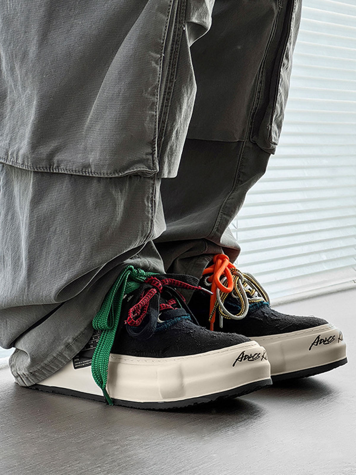 Colorful Lace Up Sneakers Streetwear