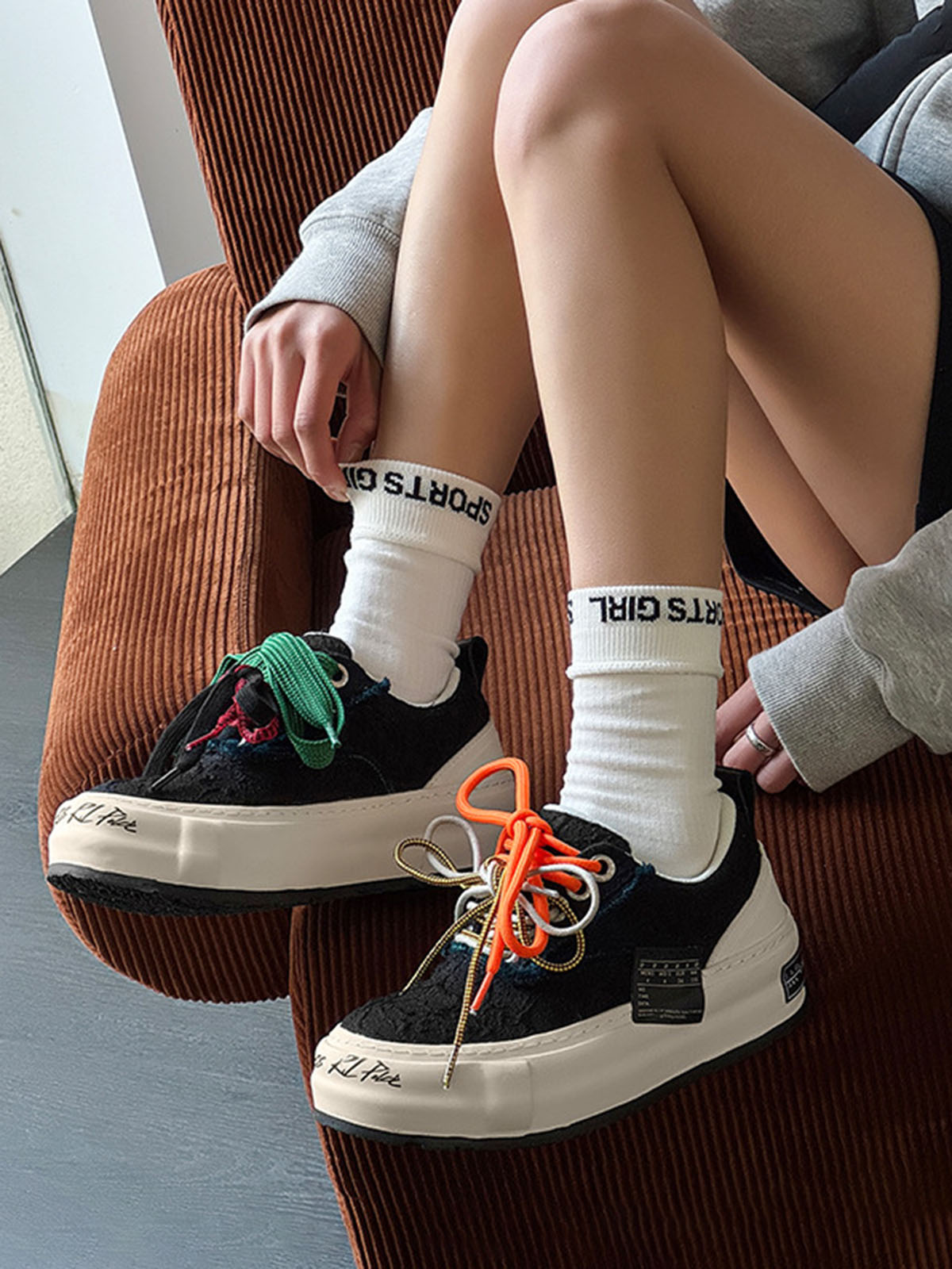 Colorful Lace Up Sneakers Streetwear