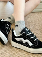 Contrast Color Reverse Covering Stitching Sneakers Streetwear