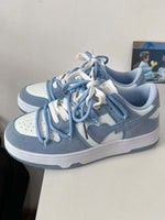 Haze Blue Love Breathable Board Shoes Casual Street Style