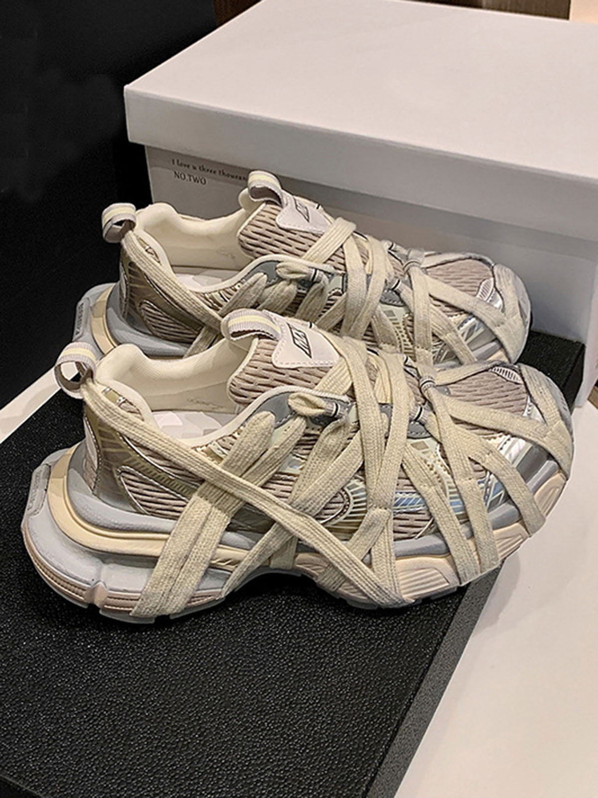 High Street Lace up Casual Sneakers Streetwear