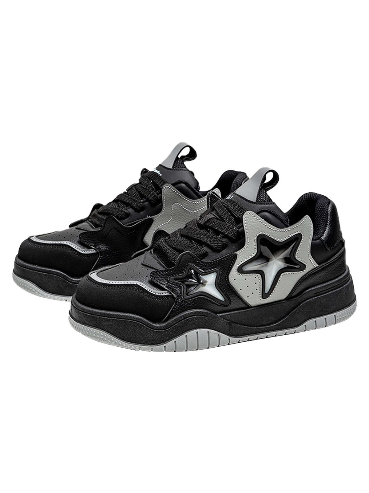 Vintage Star Sneakers Reflective Chunky Streetwear Style