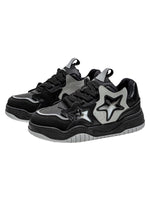 Vintage Star Sneakers Reflective Chunky Streetwear Style
