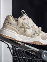 Vintage Star Sneakers Reflective Chunky Streetwear Style