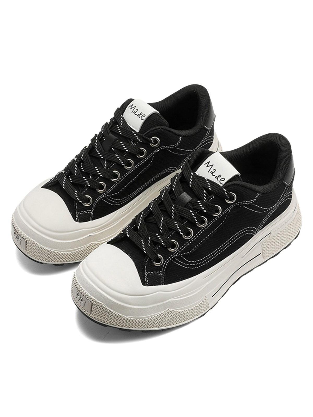 Contrast Color Derivative Casual Canvas Shoes