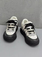Black And White Platform Sneakers
