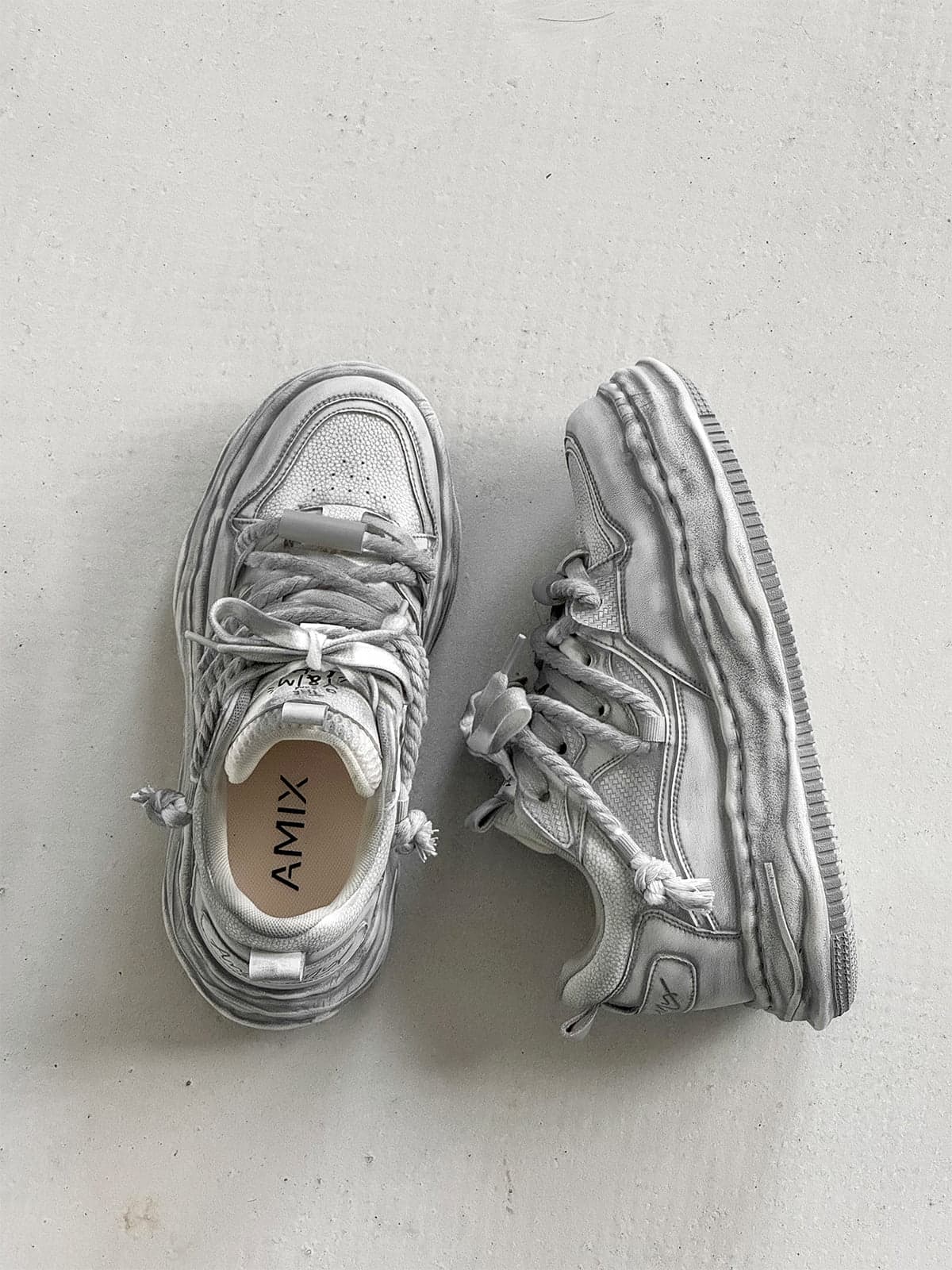 Deconstructed Distressed Chunky Street Sneakers