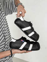 Vintage Shell Toe Velcro Strap Puffy Sneakers