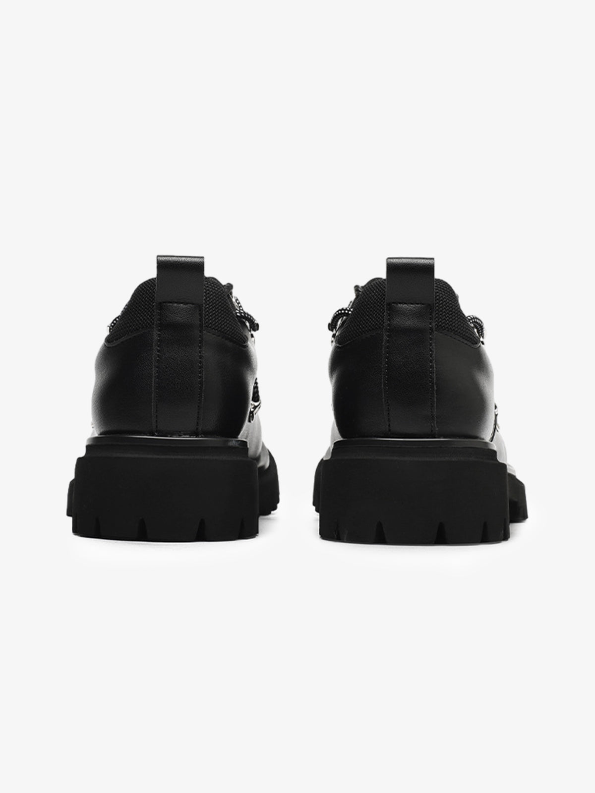 Chunky Rivet Street Style Round Toe Leather Derby Shoes