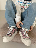 Retro Canvas Irregular Sneakers